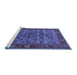 Sideview of Machine Washable Oriental Blue Industrial Rug, wshurb2432blu