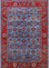 Mid-Century Modern Light Purple Blue Oriental Rug, urb2432