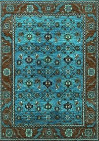 Oriental Turquoise Industrial Rug, urb2432turq