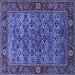 Square Oriental Blue Industrial Rug, urb2432blu