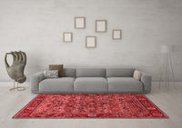 Machine Washable Oriental Red Industrial Rug, wshurb2432red