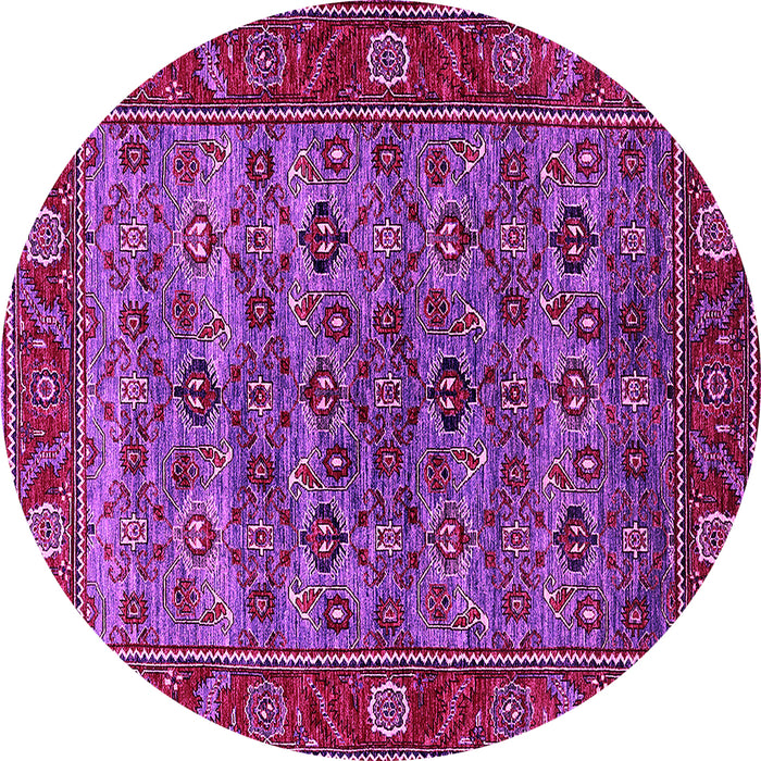 Round Oriental Pink Industrial Rug, urb2432pnk