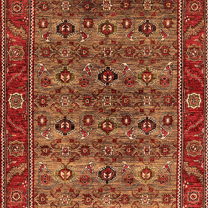 Machine Washable Oriental Orange Industrial Area Rugs, wshurb2432org