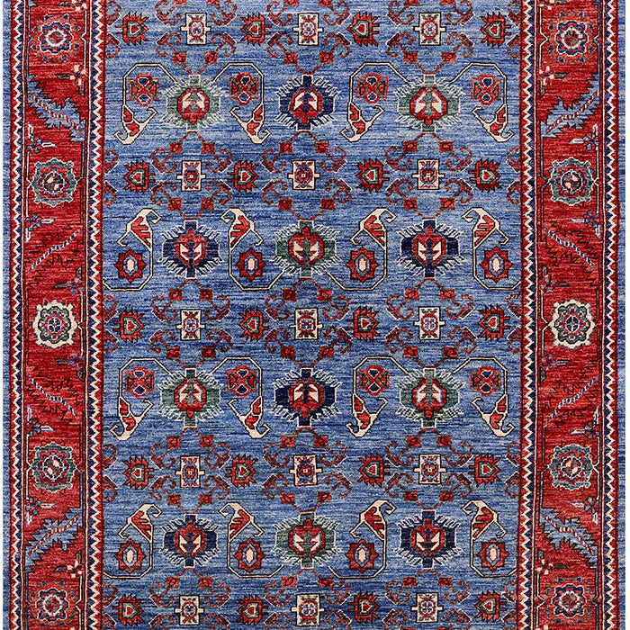 Machine Washable Industrial Modern Light Purple Blue Rug, wshurb2432