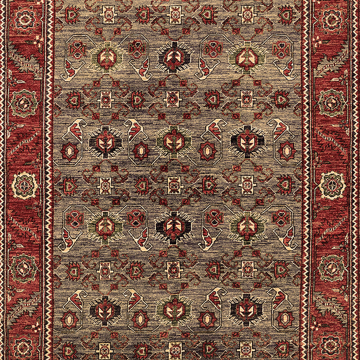 Machine Washable Oriental Brown Industrial Rug, wshurb2432brn