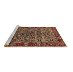Sideview of Machine Washable Oriental Brown Industrial Rug, wshurb2432brn