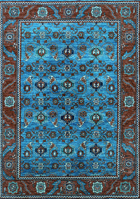 Oriental Light Blue Industrial Rug, urb2432lblu