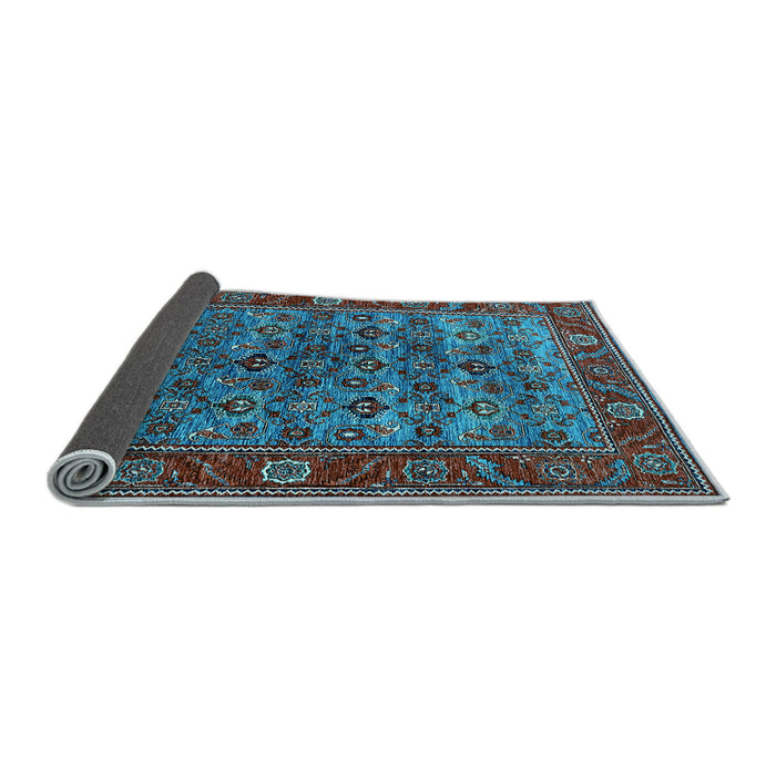 Sideview of Oriental Light Blue Industrial Rug, urb2432lblu