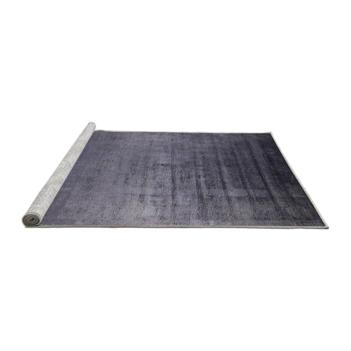 Sideview of Machine Washable Industrial Modern Purple Navy Blue Rug, wshurb2433