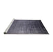 Sideview of Machine Washable Industrial Modern Purple Navy Blue Rug, wshurb2433