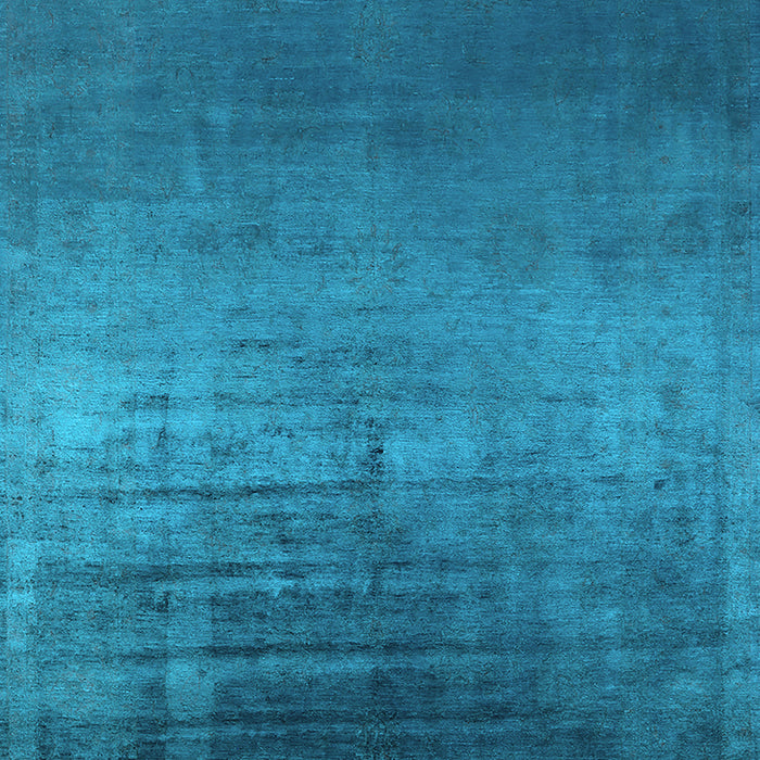 Machine Washable Oriental Light Blue Industrial Rug, wshurb2433lblu