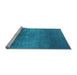 Sideview of Machine Washable Oriental Light Blue Industrial Rug, wshurb2433lblu