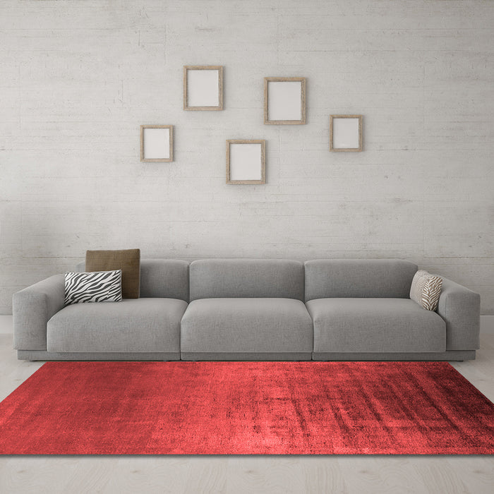 Industrial Red Washable Rugs