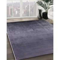 Mid-Century Modern Purple Navy Blue Oriental Rug, urb2433