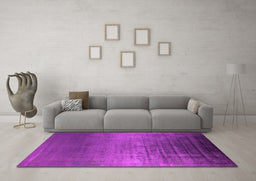 Machine Washable Oriental Pink Industrial Rug in a Living Room, wshurb2433pnk