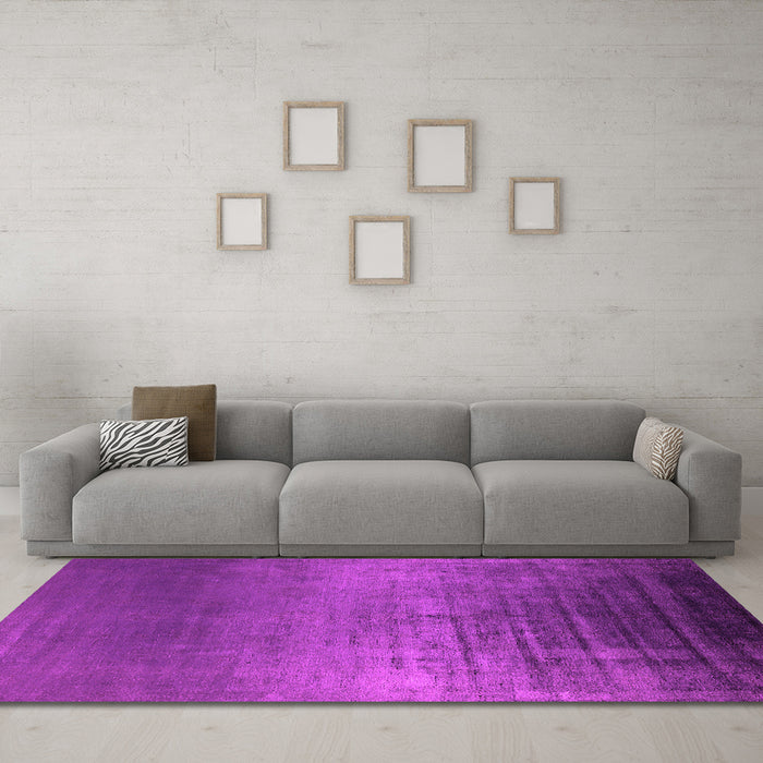 Machine Washable Oriental Pink Industrial Rug in a Living Room, wshurb2433pnk