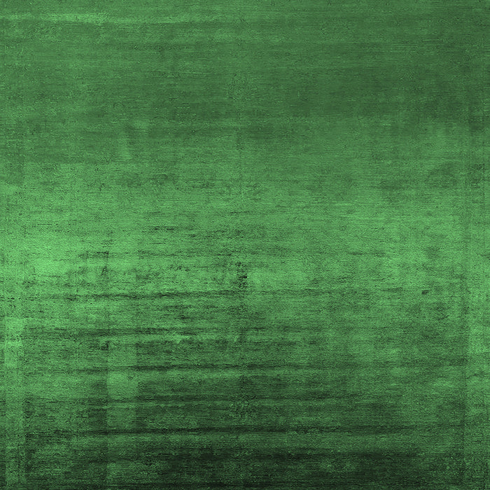 Square Oriental Emerald Green Industrial Rug, urb2433emgrn