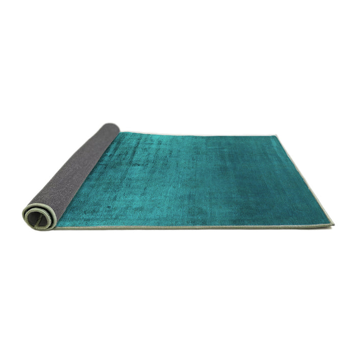 Sideview of Oriental Turquoise Industrial Rug, urb2433turq