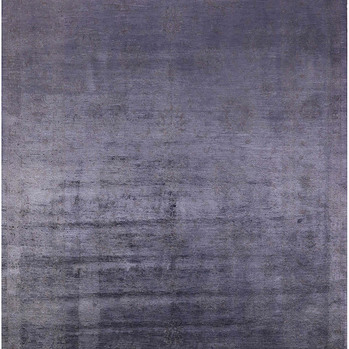 Mid-Century Modern Purple Navy Blue Oriental Rug, urb2433