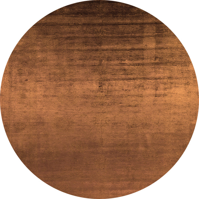 Round Oriental Orange Industrial Rug, urb2433org