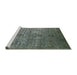 Sideview of Machine Washable Industrial Modern Dark Olive Green Rug, wshurb2434