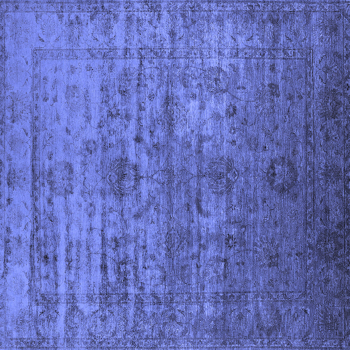 Square Oriental Blue Traditional Rug, urb2434blu