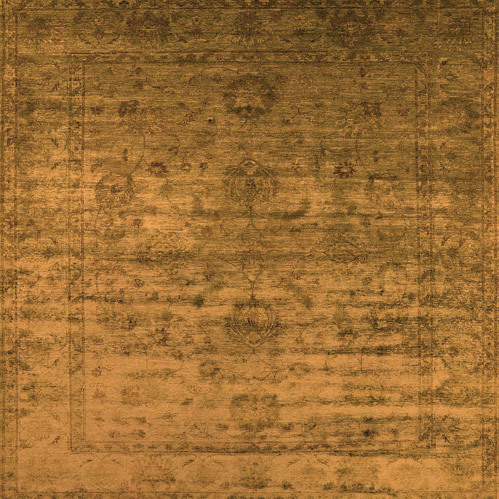 Square Oriental Orange Traditional Rug, urb2434org