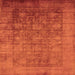 Square Oriental Orange Industrial Rug, urb2435org