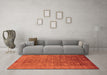 Machine Washable Oriental Orange Industrial Area Rugs in a Living Room, wshurb2435org