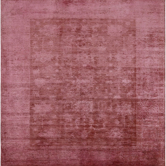 Square Machine Washable Industrial Modern Bright Maroon Red Rug, wshurb2435