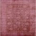 Square Machine Washable Industrial Modern Bright Maroon Red Rug, wshurb2435