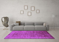 Machine Washable Oriental Purple Industrial Rug, wshurb2435pur