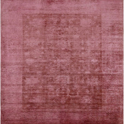 Square Mid-Century Modern Bright Maroon Red Oriental Rug, urb2435