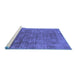 Sideview of Machine Washable Oriental Blue Industrial Rug, wshurb2435blu