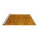 Sideview of Machine Washable Oriental Yellow Industrial Rug, wshurb2435yw