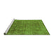 Sideview of Machine Washable Oriental Green Industrial Area Rugs, wshurb2435grn