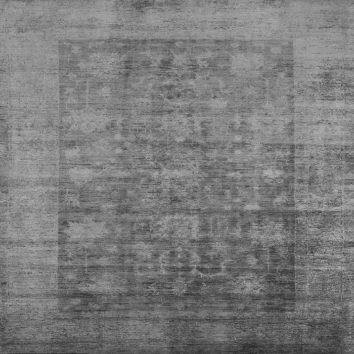 Square Machine Washable Oriental Gray Industrial Rug, wshurb2435gry