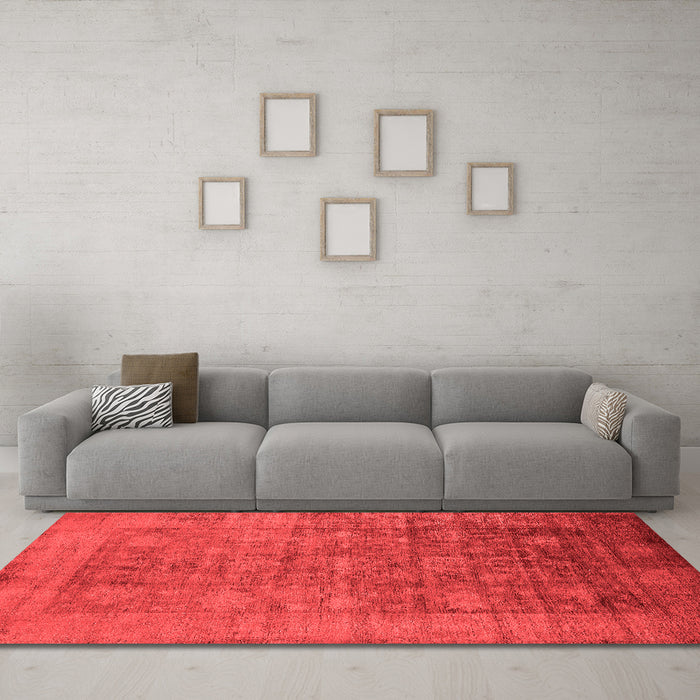 Industrial Red Washable Rugs