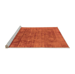 Sideview of Machine Washable Oriental Orange Industrial Area Rugs, wshurb2435org