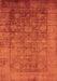 Machine Washable Oriental Orange Industrial Area Rugs, wshurb2435org