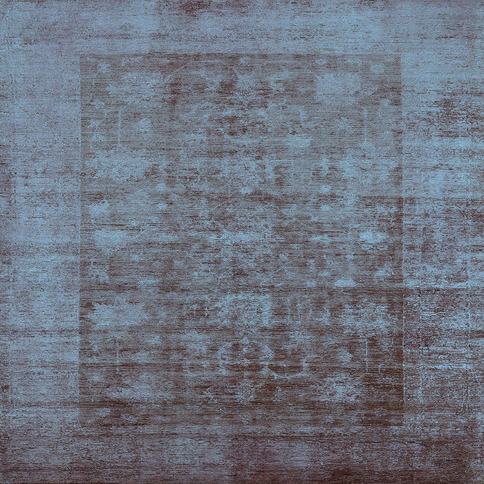 Square Oriental Light Blue Industrial Rug, urb2435lblu