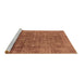 Sideview of Machine Washable Oriental Brown Industrial Rug, wshurb2435brn