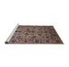 Sideview of Machine Washable Industrial Modern Red Brown Rug, wshurb2436