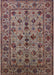 Mid-Century Modern Red Brown Oriental Rug, urb2436