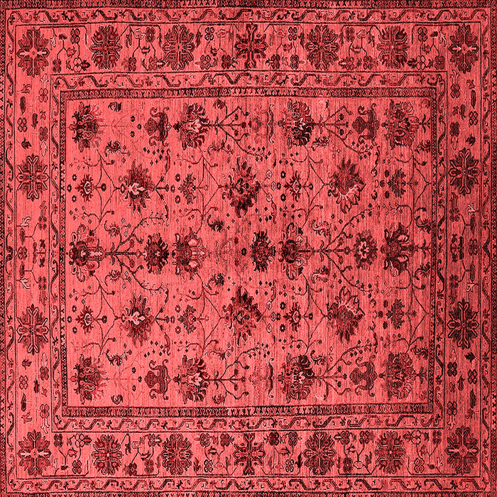 Machine Washable Oriental Red Industrial Rug, wshurb2436red