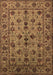 Machine Washable Oriental Brown Industrial Rug, wshurb2436brn