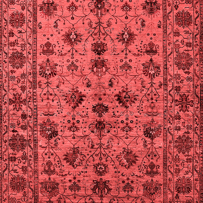 Machine Washable Oriental Red Industrial Rug, wshurb2436red