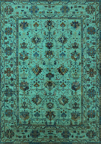 Oriental Turquoise Industrial Rug, urb2436turq