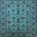 Square Oriental Light Blue Industrial Rug, urb2436lblu