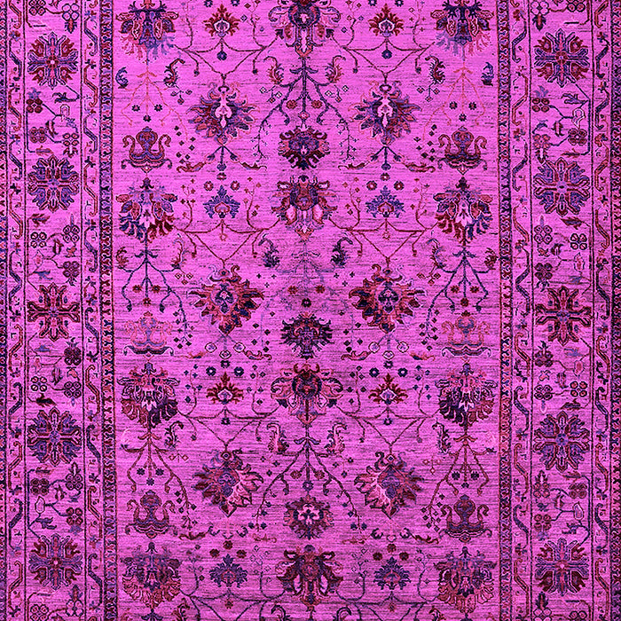 Machine Washable Oriental Pink Industrial Rug, wshurb2436pnk